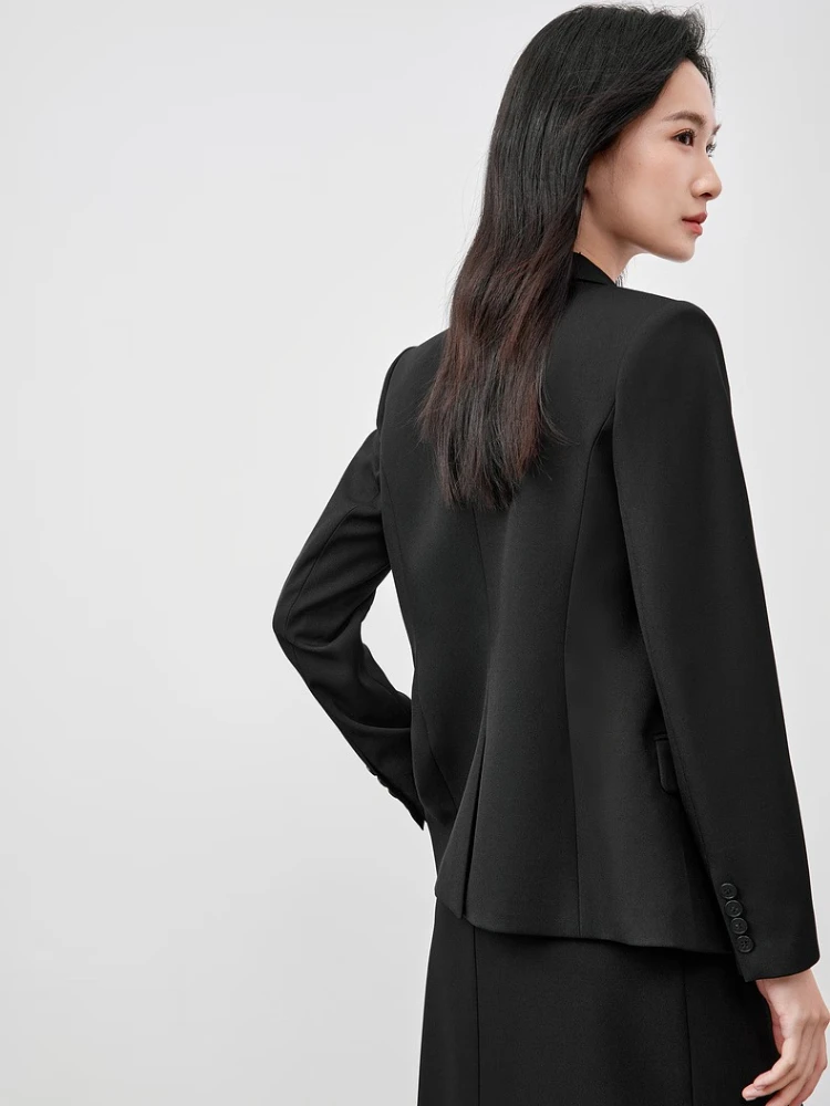 SENTUBILA السترة فستان البدلة أنيقة الخريف 2025 امرأة طويلة الأكمام التلبيب طوق معطف سترة وشاحات فستان السيدات مجموعات 151Z80054Z