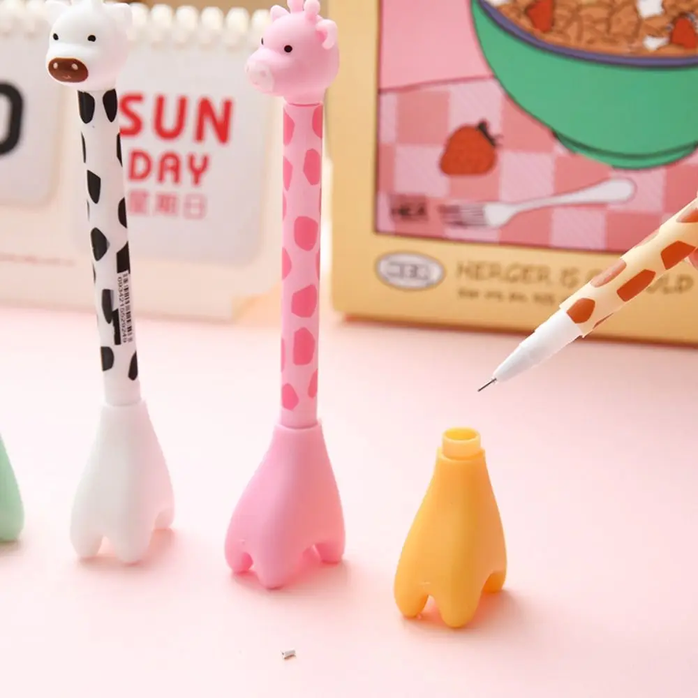 편지지 Kawaii 서 기린 펜 재미 있은 예쁜 미적 기린 젤 펜 크리 에이 티브 0.38mm 귀여운 쓰기 펜 책상 장식