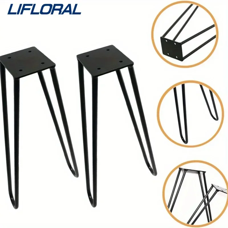 

1Set/2pcs 50cm Foldable Metal Skateboard Foot DIY Furniture Legs Rubber Feet Nightstands Desks Table Coffee Tables Legs Rest