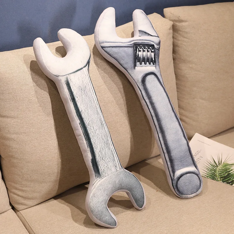 

Creative Simulation Wrench Long Pillow Spanner Plush Toys Stuffed Doll Sleep Pillow Funny Home Decor Birthday Gifts Present