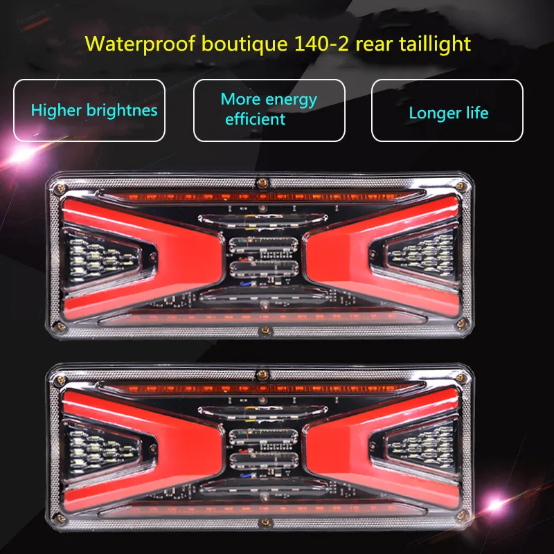 2Pcs 12V Universal Auto Lkw Hinten Rücklicht Warnleuchten Fluss Signal Lenkung Bremse Rückfahr Verkehr Wasserdichte Nebel Lampe