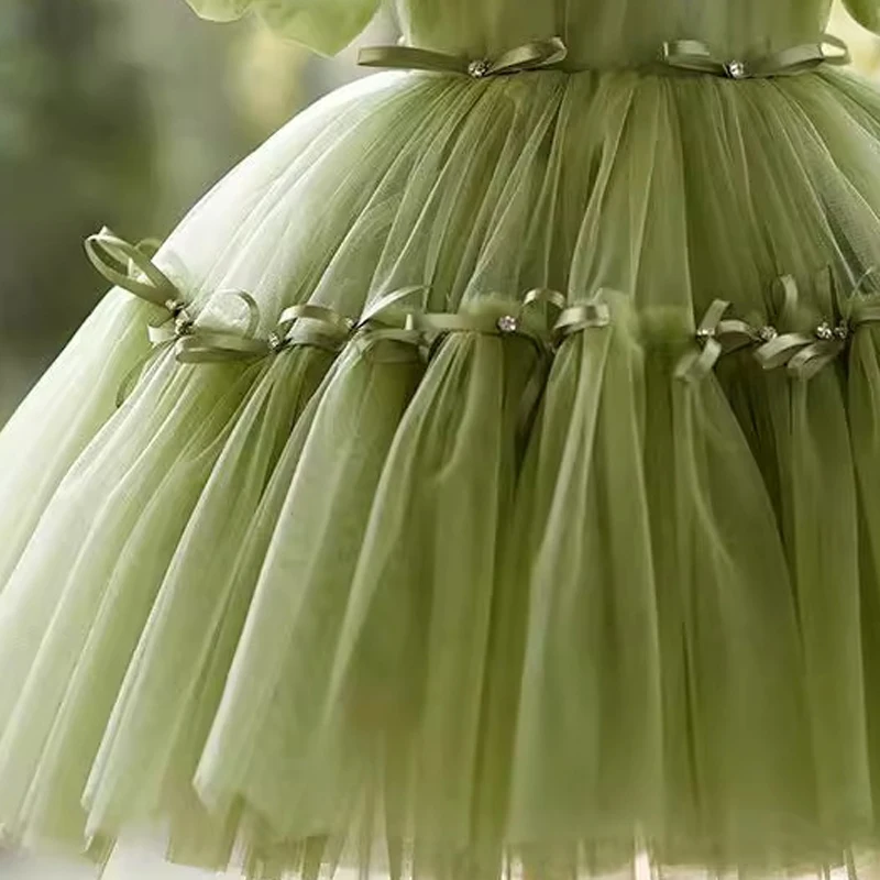 2024 Baby Girl Dress Birthday Party Girls Elegant Dresses Infant First Communion Gown Flower Girl Evening Prom Dresses Girl Wear