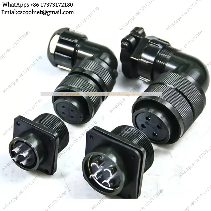 k3 AMP D-5 4-Pin Power Connector Plug & Socket for A06B-6114-K210 Servo Motor – 18-10/22-22/32-17/20-4S