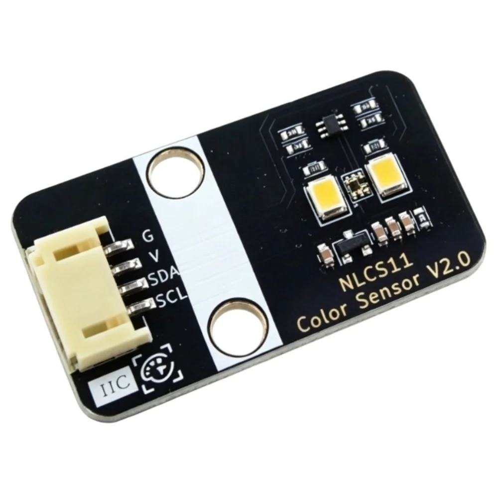 NLCS11 Color Sensor V2.0 I2C IIC RGB Color Recognition Module Replace TCS34725 With Fill‑light LED PH2.0 4‑Pin Anti‑Reversal