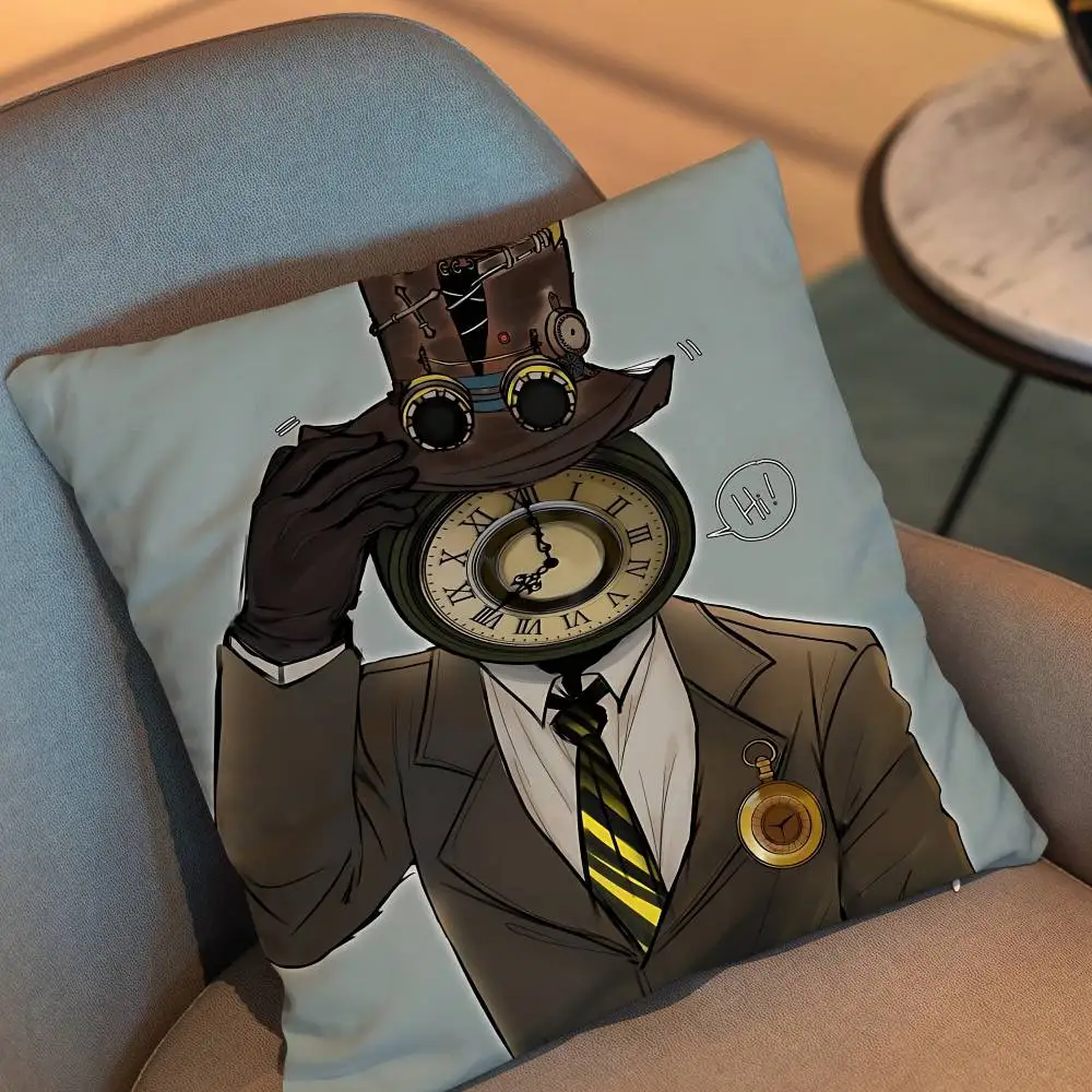 Titan Cameraman TV Man Skibidi Toilet Pillow Case Office Cushions Suitable For Sofa Car Bedroom Decorative Cushion Cover