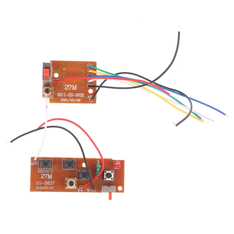 4CH RC Remote Control 27MHz Circuit PCB Transmitter and Receiver Board parts with Antenna Radio System