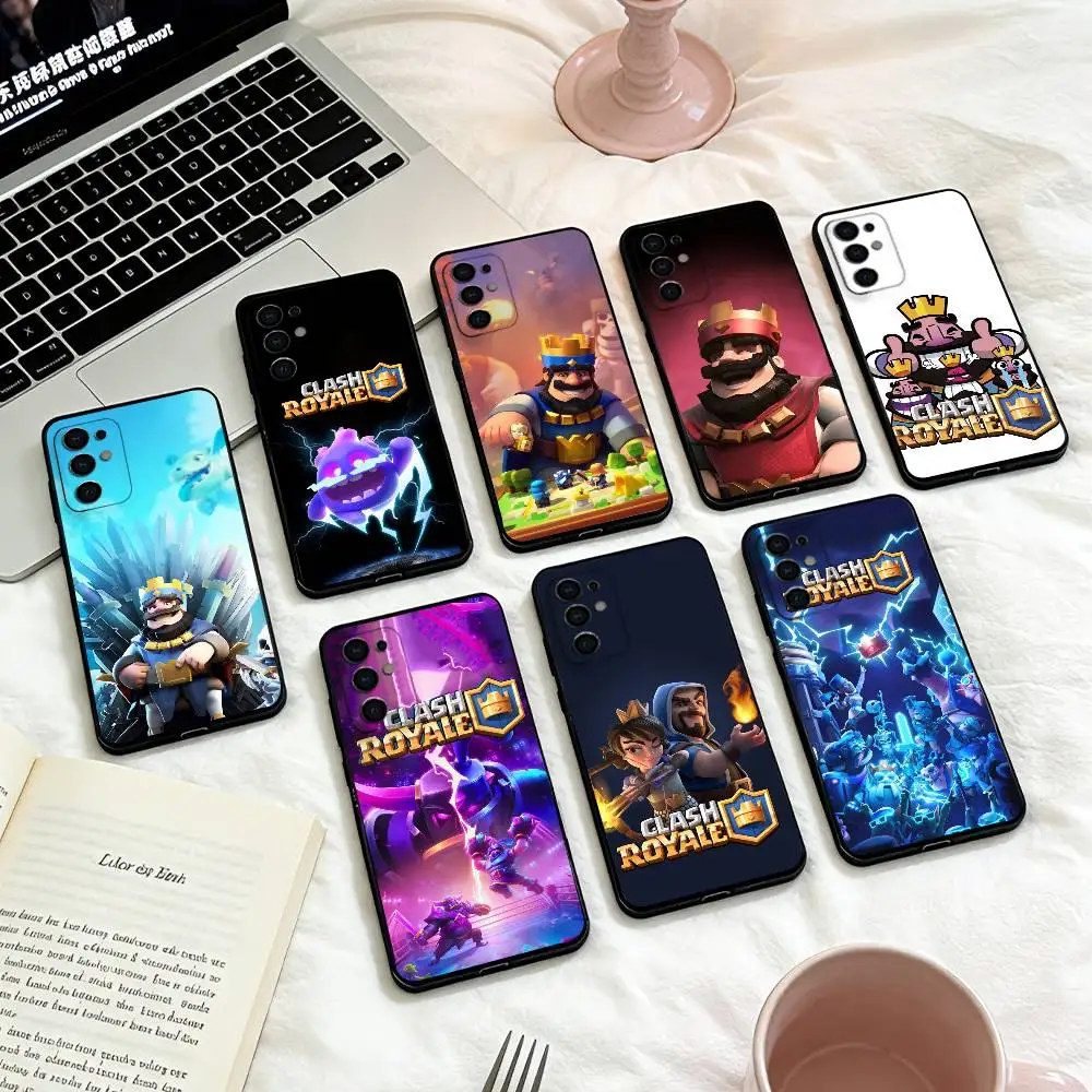 COOL G-Game C-Clash-es R-royale Phone Case For Samsung S 25,24,23,22,30,21,10,9,Ultra,Plus,Lite,FE,4,5 G Soft Black Case