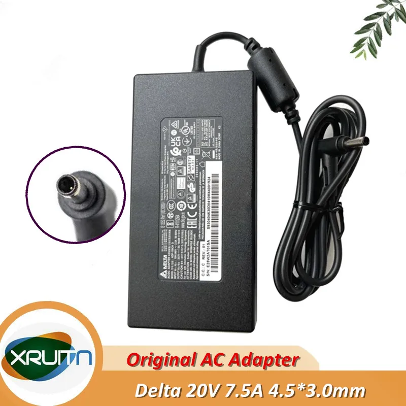 

Genuine Delta 20V 7.5A 150W AC Adapter Charger For MSI Crosshair 17 15 Gaming Laptop Power Supply 4.5*3.0mm ADP-150CH D Original