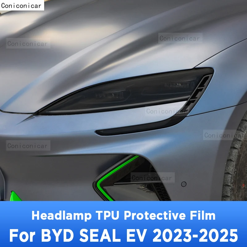 

For BYD SEAL EV 2023 2024 2025 Car Exterior Headlight Anti-scratch Front Lamp Tint TPU Protective Film Cover Repair Accessories
