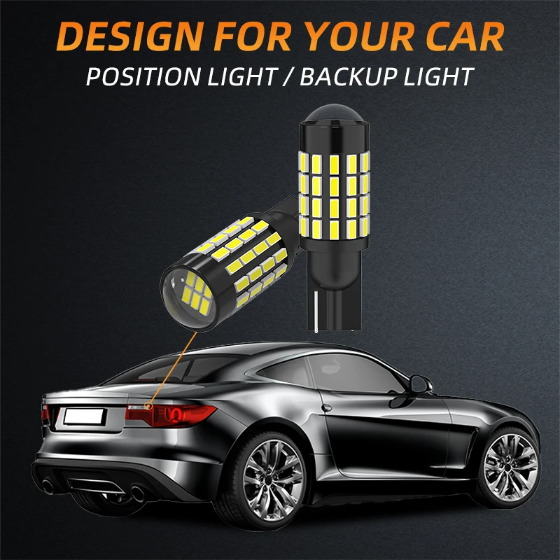 

jiachi 100PCS Auto Lamp T10 194 168 Led Extreme Bright 54 SMD 3014 Chip Bulb Car Reverse Trunk Cargo Courtesy Lights DC12-24V