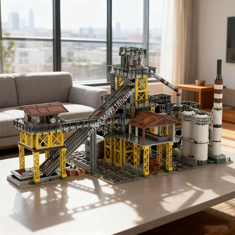 

2902pcs MOC Blast Furnace Train Supplementaled Model Building blocks Assemble DIY Christmas gifts idea toys Education Brick Kids