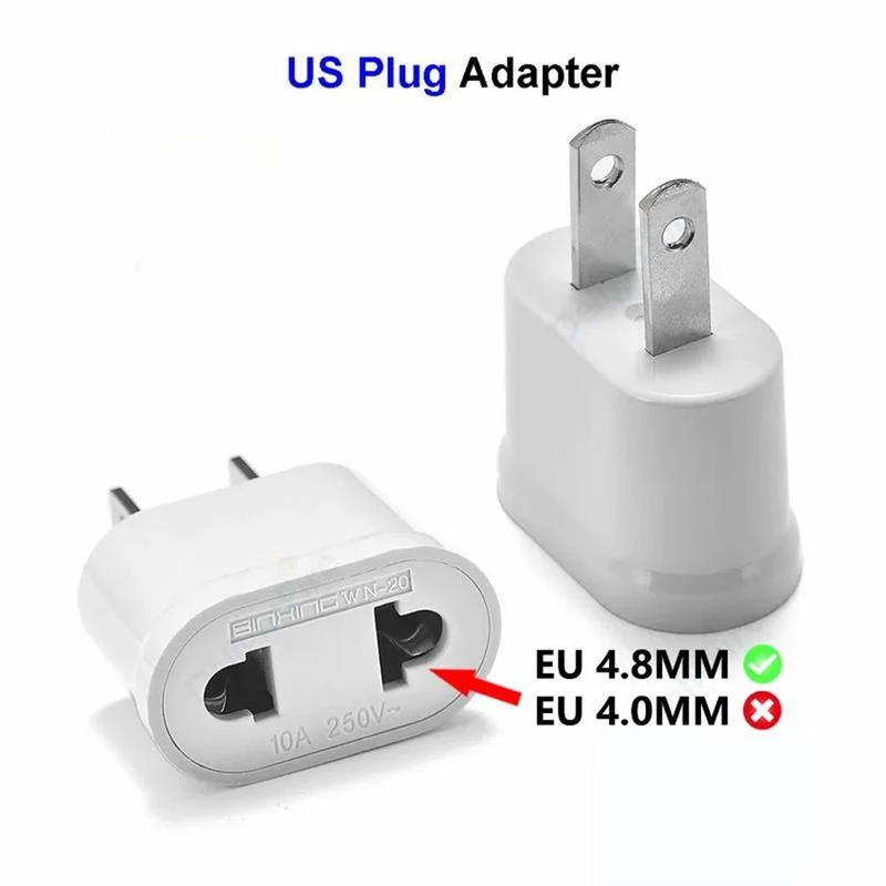 Universal Travel Adapter, US EU AU to US/JP Plug Adapter, All in One Power Outlet Converter for Worldwide Travel Charging
