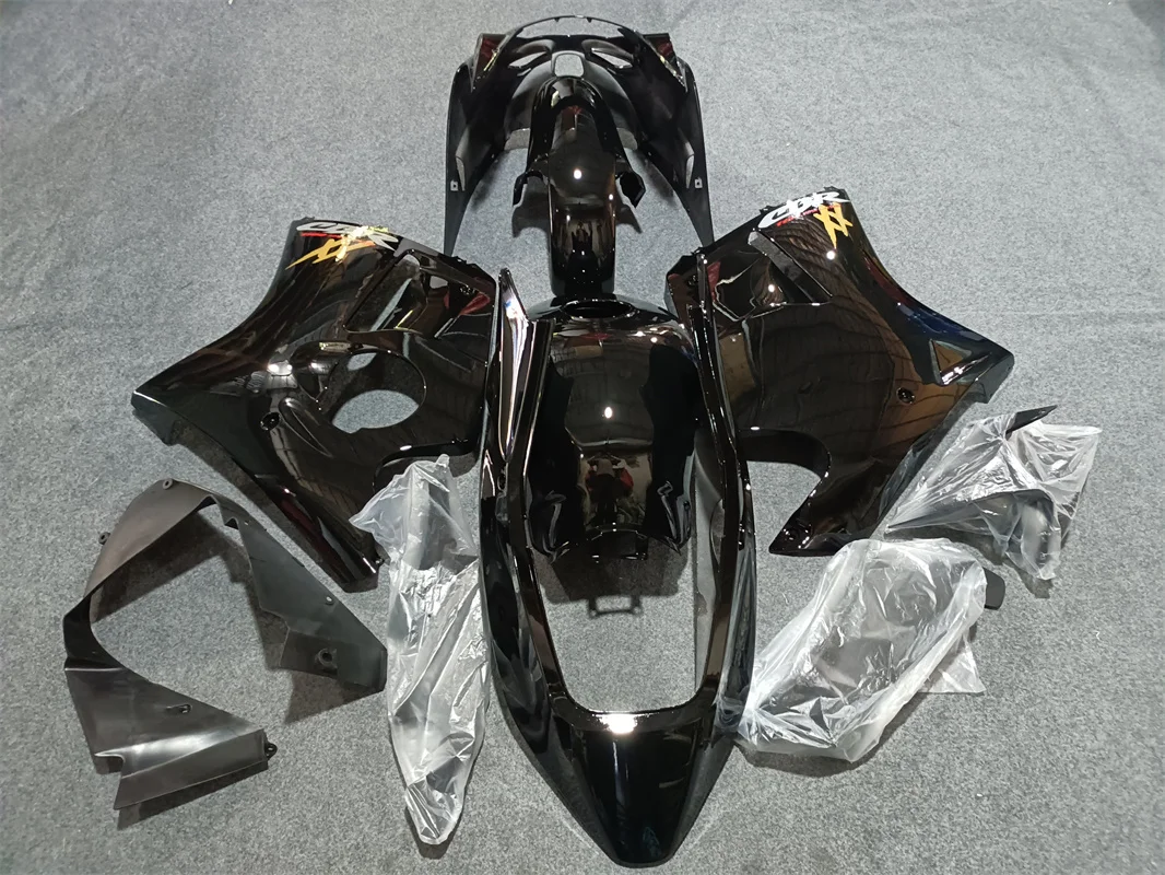 Motorcycle Moto Bike ABS Plastic Bodywork Full Fairing Kit For 1996 To 2007 HONDA CBR1100XX CBR1100 Blackbird CBR Black Gold