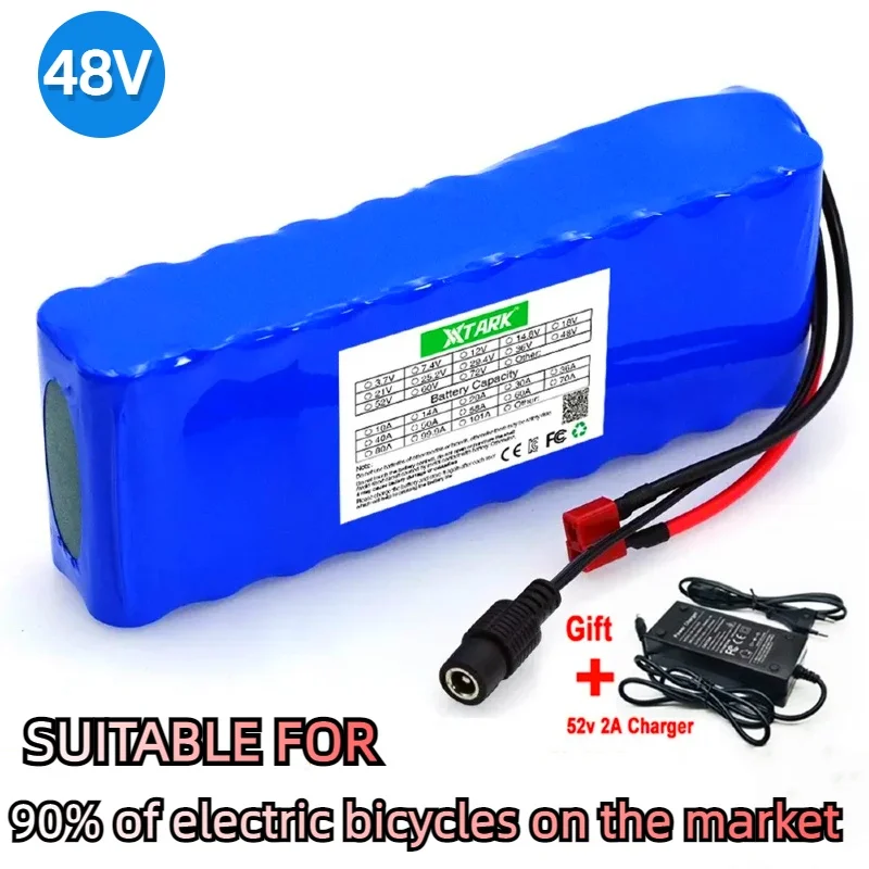 

48v Lithium Ion Battery Pack 13S2P 60000mah 1000w DC Or T Plug Built-in BMS For Ebike Electric Bicycle Batteries Bateria