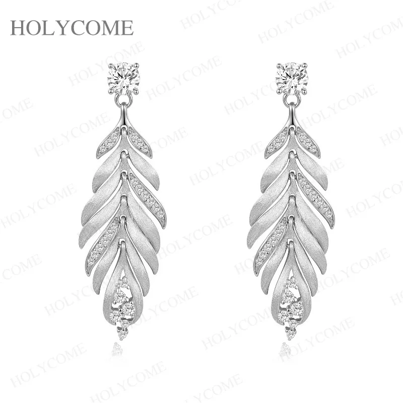 925 Sterling Silber Rundschliff VVS1 D-Farbe Echte GRA Moissanit Diamanten Edelstein Tropfen-Ohrringe Feiner Schmuck – Detail 6