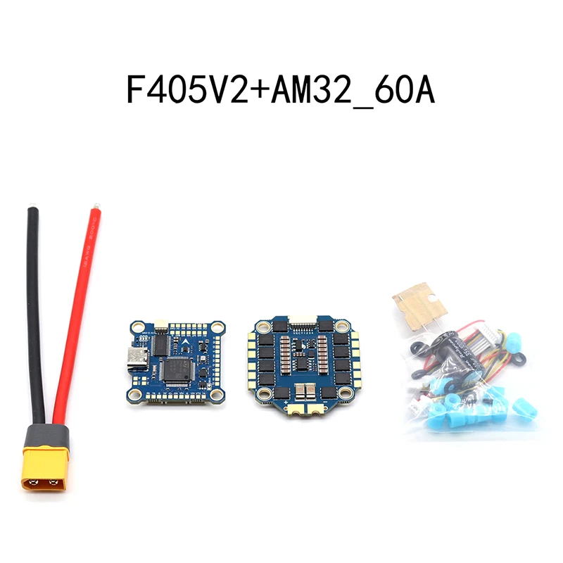 F405 Pila di volo 8S F405 V2 Controllo di volo AM32 8S 60A ESC 30,5x30,5mm Per FPV Racing Drone Quadcopter