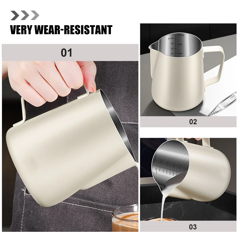 

Stainless Steel Milk Pitcher 350Ml Latte Art Frothing Jug For Espresso Machine Coffee Steaming Pitcher Kitchen Bar Tool