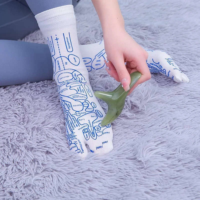 Reflexology Socks Men Women Foot Massage Meridian Acupoint Reflex Area Acupoint Socks And Foot Acupoint Illustration Socks