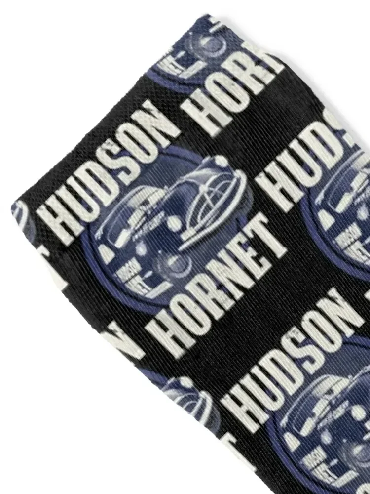 Hudson Hornet Badge Graphic Socks Non-slip with print happy basketball Mens Socks Women's