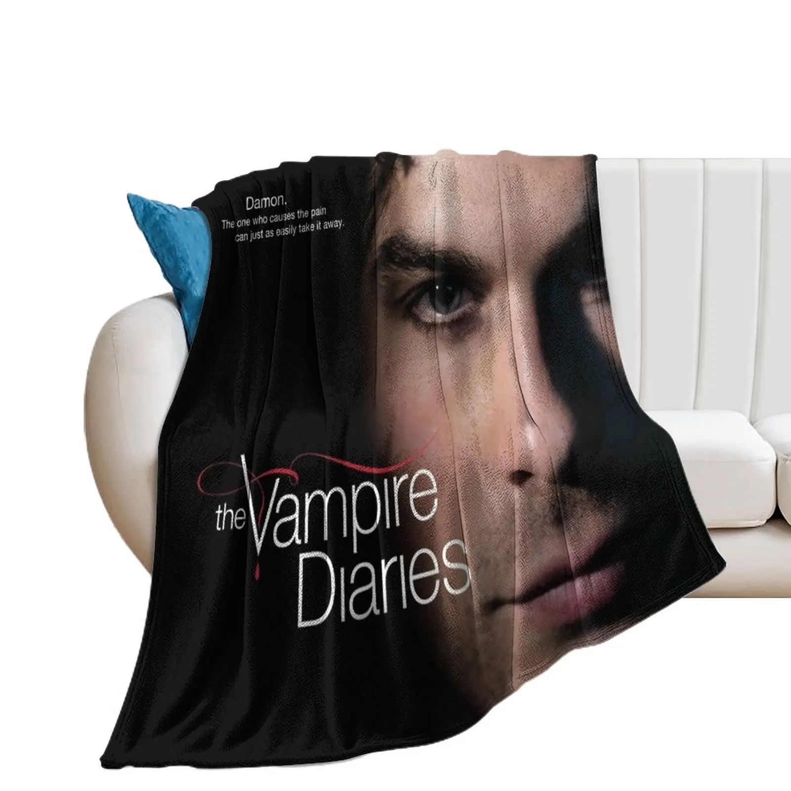 gambar ian cover somerhalder make drama Throw Blanket Bed linens anime Cute Plaid Blankets