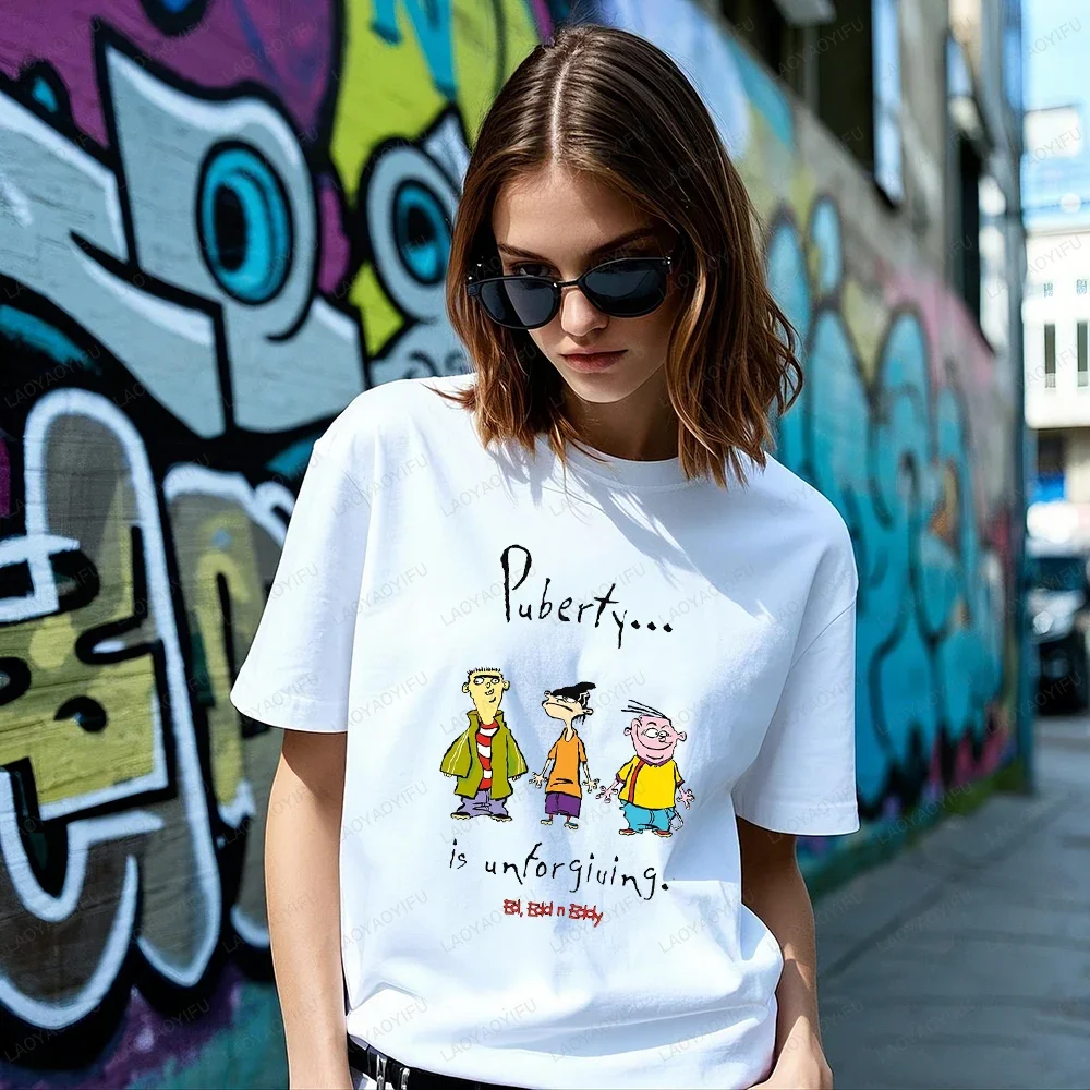 

Ed Edd N Eddy The Mis-Edventures Женская футболка с мультяшным принтом Мужская мультяшная сеть 90-х годов Поглощающая пот Повседневная футболка с короткими рукавами