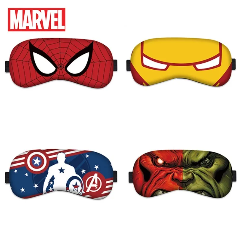 

Marvel Spider Man Eye Mask Iron Man Anime Cool Figure 3D Light Blocking Breathable Sleep Napping Eye Protection Ice-cold Relax
