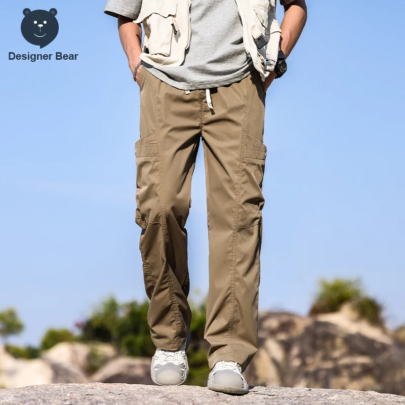 Good Quality Men's Cargo Pants Outdoor Baggy Straight Leg Multi-pocket Casual Trousers Spring Summer Sports Long Pants Overalls