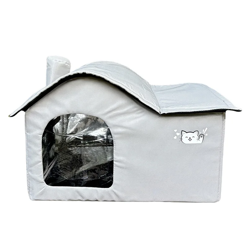

Наружное водонепроницаемое и непромокае зимнее гнездо для кошек, холодное и теплое кошачье домик, закрытая уличная зимняя будка