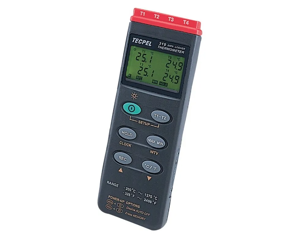 DTM-319 - 4-Channel industrial thermometer recorder Temperature data logger