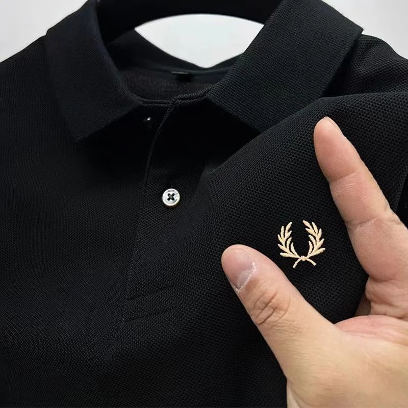 2024 Camicia POLO per il tempo libero da uomo nuova ricamata estiva di vendita calda Camicia a maniche corte in cotone 100% di marca traspirante di