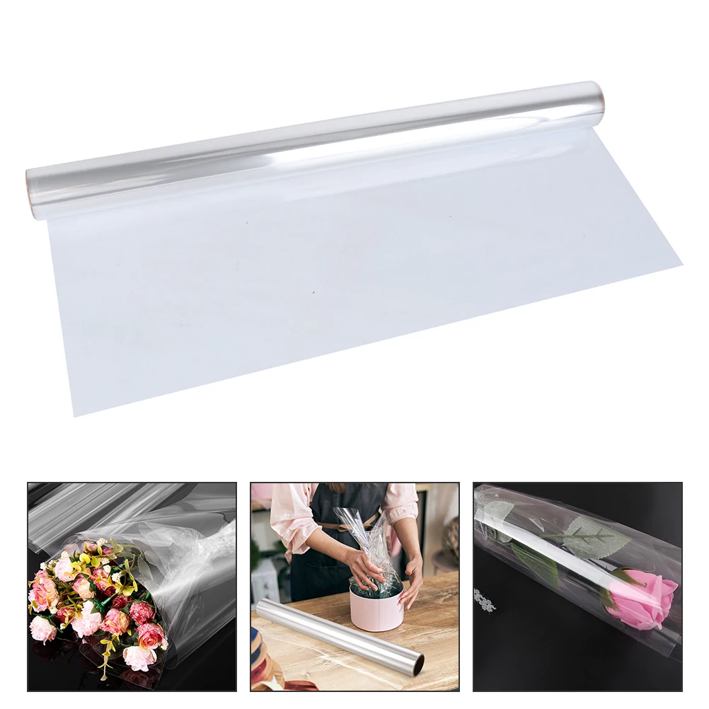 

Clear Cellophane Wrap Film Gift Packing Paper Transparent Flowers Craft White Decorative Paper Handmade Sewing Supplies