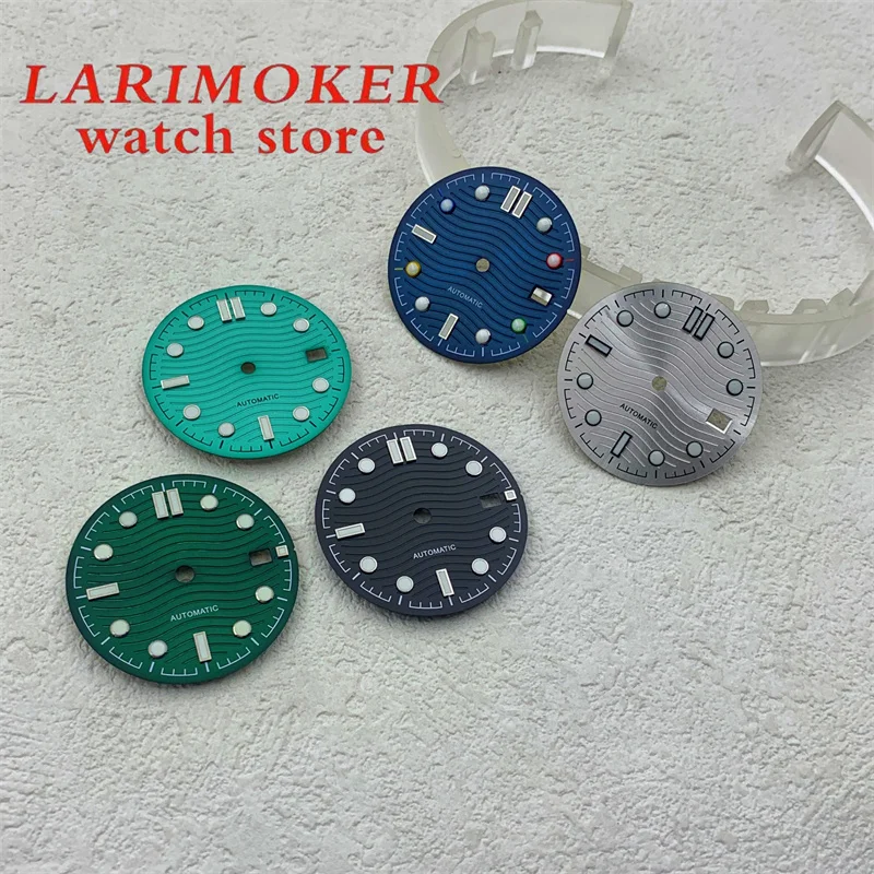 BLIGER-esfera aséptica de reloj de 31mm, posición de reloj de 3 o pulgadas, esfera blanca/negra/azul/verde, adecuada para movimiento NH35