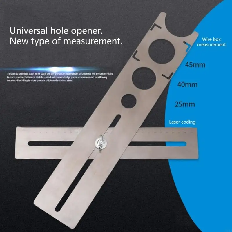 C90A Tile Hole Locator Racator Adjustrable Admable Admining Hund Measure Tools for House Decor