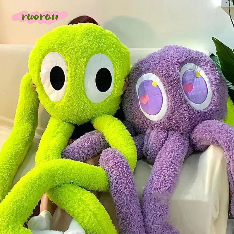 Giant Octopus Plush Pillow with Long Tentacles Hugging Stuffed Toy Birthday Present for Her Bestie