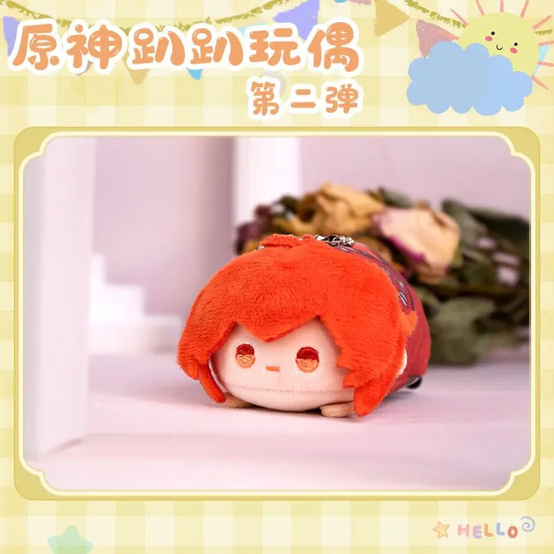 9cm Stuffed Plush Dolls Vol.2 Game Genshin Impact Diluc Wendy Kaedehara Cotton Toys Cartoon Cute Pendants Bag Accessories