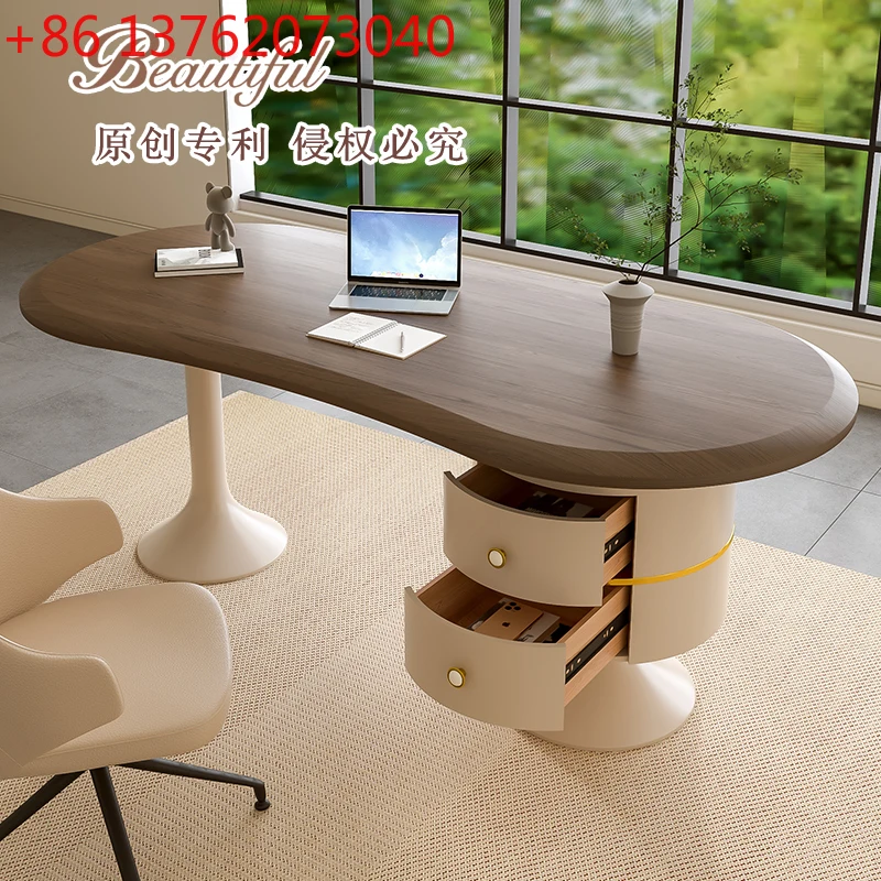 Medieval style study table Home desk Internet celebrity small apartment Italian light luxury desk