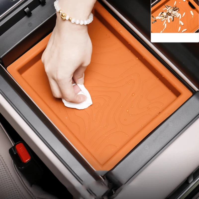 

For Chery Jetour G700 2025 2026 Silicone Pad for Armrest Box Soft Material Car Interior Accessories