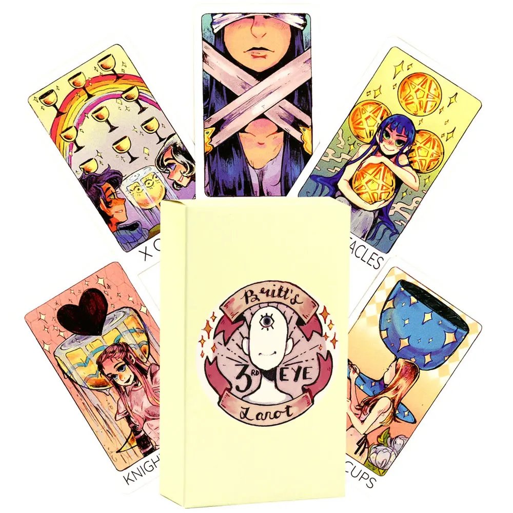 

Hot Selling Third Eye Tarot Leisure Entertainment Card Family Gathering Divination Deck Tarot Board Playing Card Game