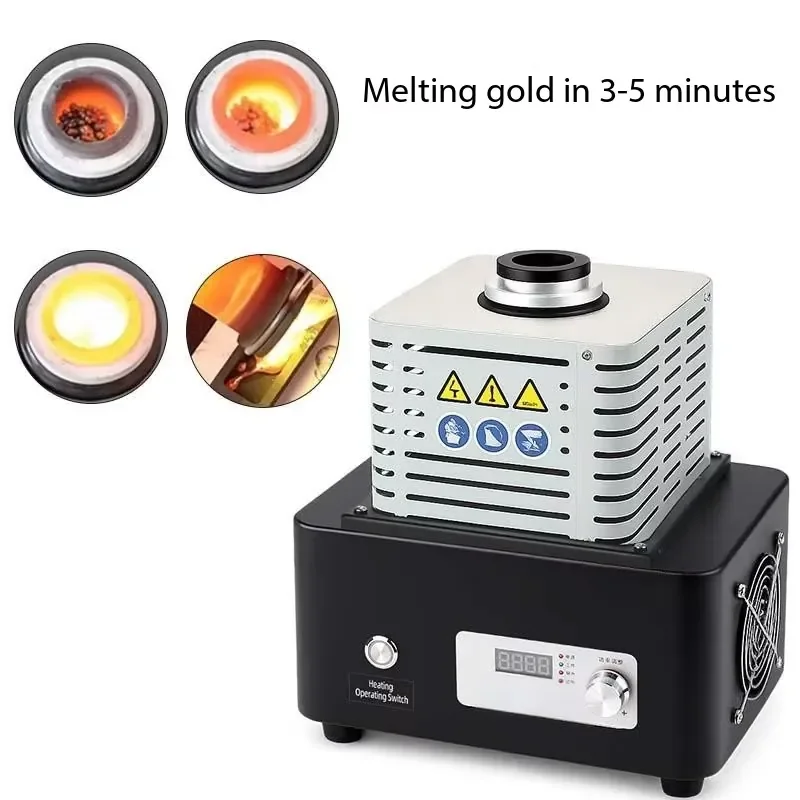 

Digital Display Medium-Frequency Induction Jewelry Melting Furnace 500W High-Power IGBT Protection Overheating
