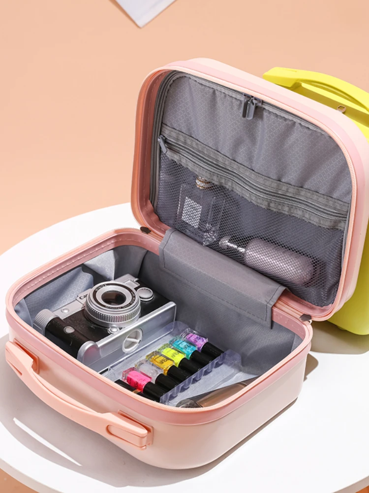 Storage Box 14-Inch Men's and Women's Suitcase PVC Material Small Box Bag Cute Cosmetic Case Small Lightweight Candy  Travel