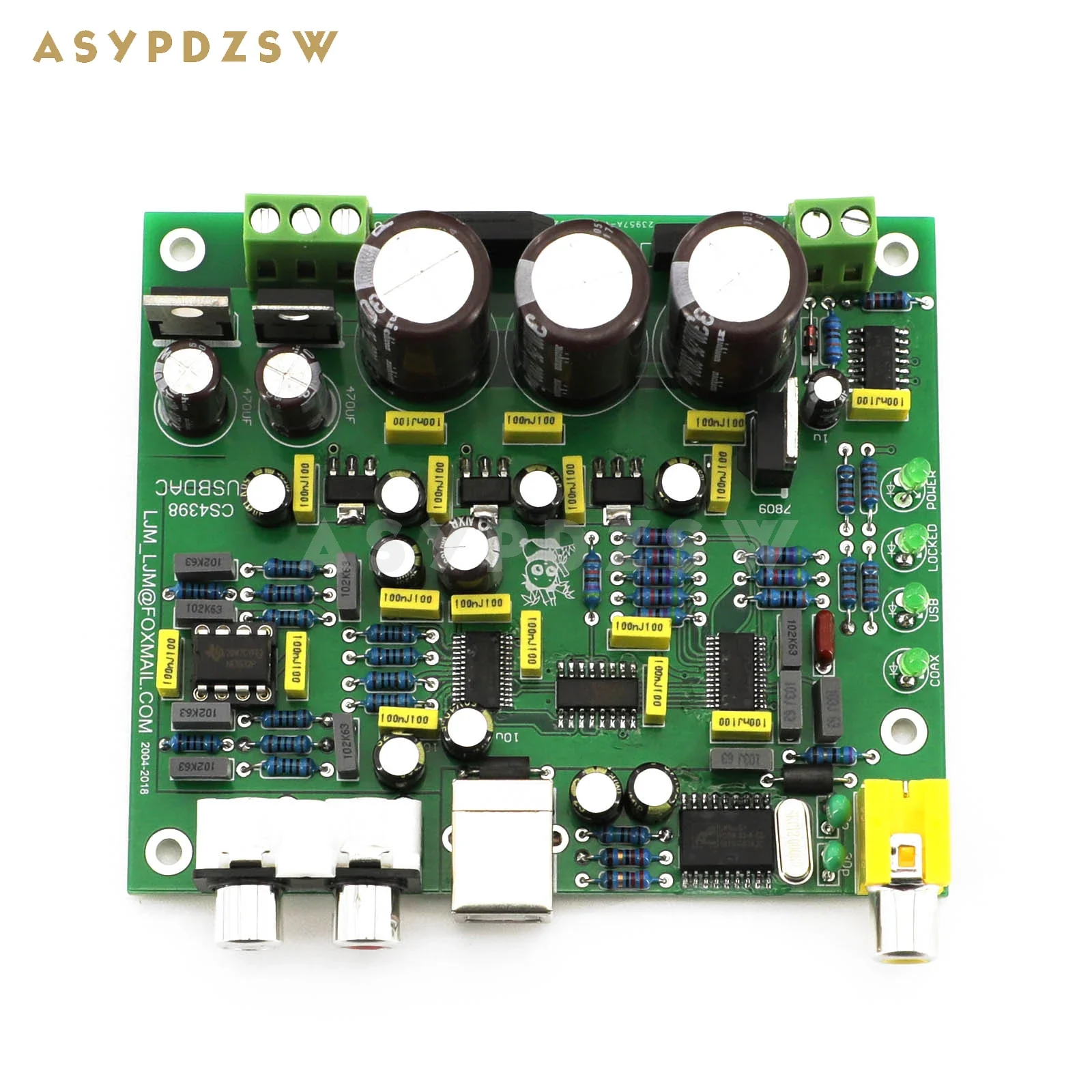 CS4398 DAC With USB Coaxial 24/192K decoder 32K-192K/24BIT DIY Kit/Finished board