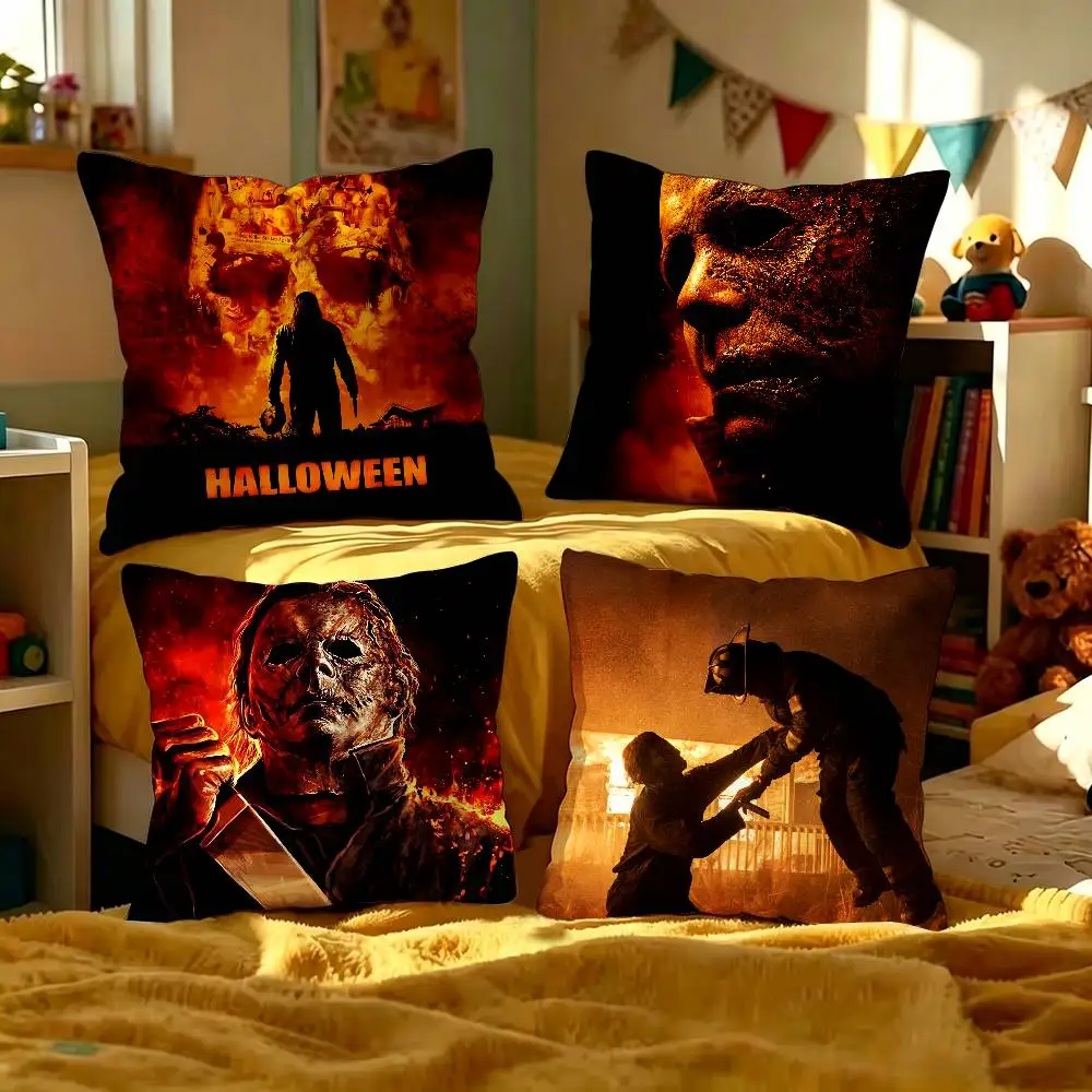 Halloween Kills Michael Myers Horror floral Personalized Pillow Cover Kids Bedroom Wild Party Decor Pillowcase kid Birthday