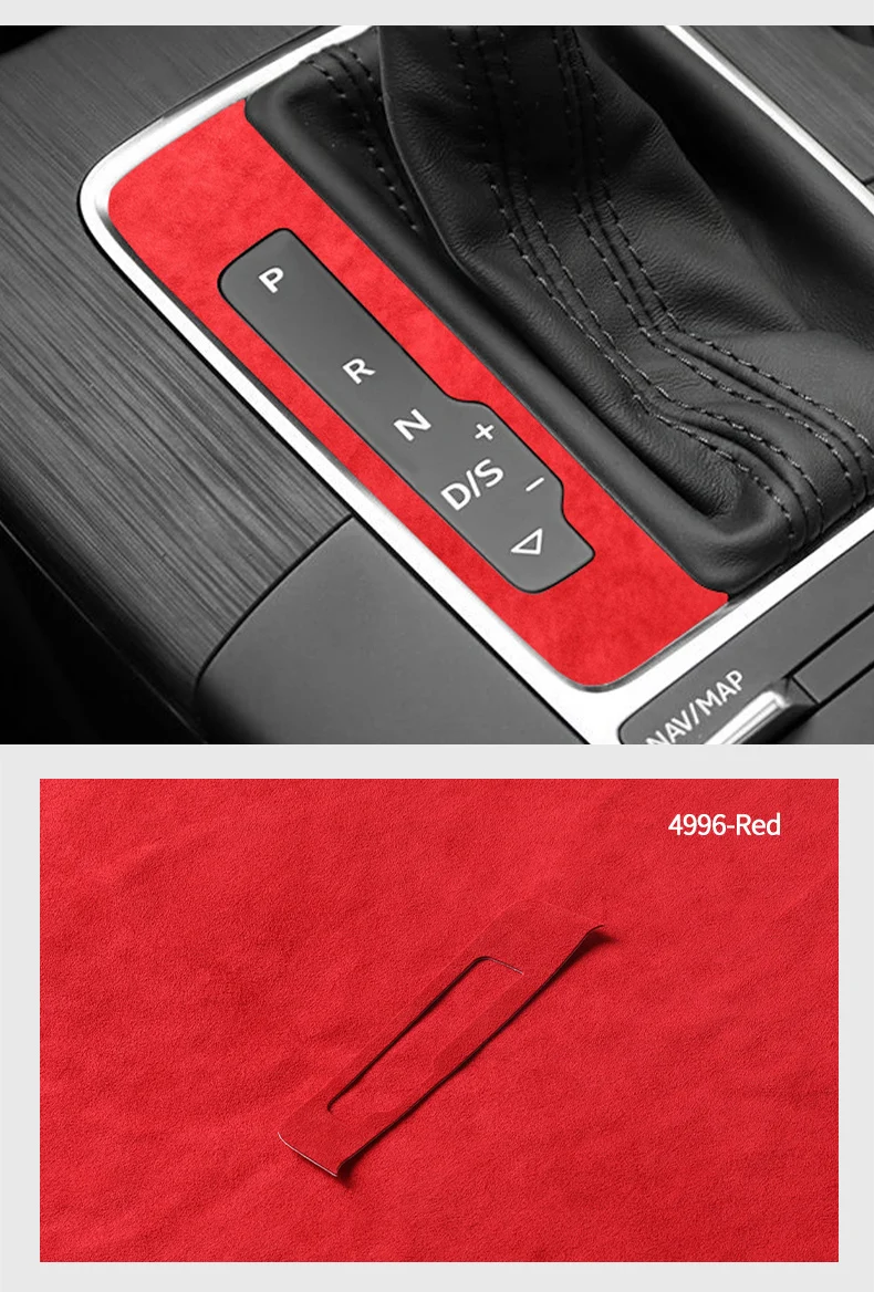 Für Audi Sport 8V A3 S3 (2014-2019) Hergestellt aus Alcantara Gear Shifter Panel Trim Aufkleber Auto Performance Interior Tuning Zubehör – Detail 9