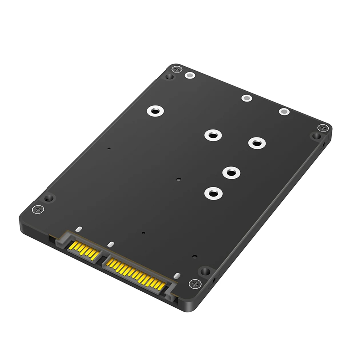 Adaptador 2 en 1 combinado M.2 NGFF Key B y MSATA SSD a 2,5 SATA3 con carcasa de plástico SSD