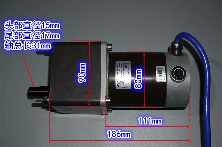 12V24V36V High Torque 60W Metal Gear Motor 36V90rpm Forward And Reverse Rotation 90JB DC Gear Motor