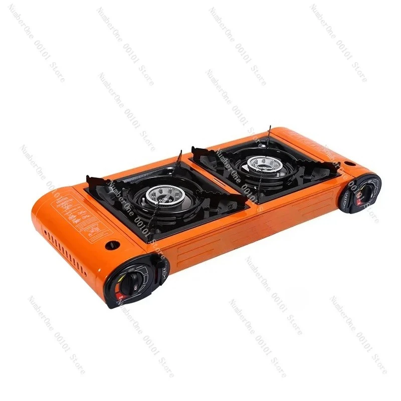 

Автомобильная домашняя кассетная плита с двумя конфорками, набор плиты для кемпинга на открытом воздухе, портативная варочная панель с двойной головкой