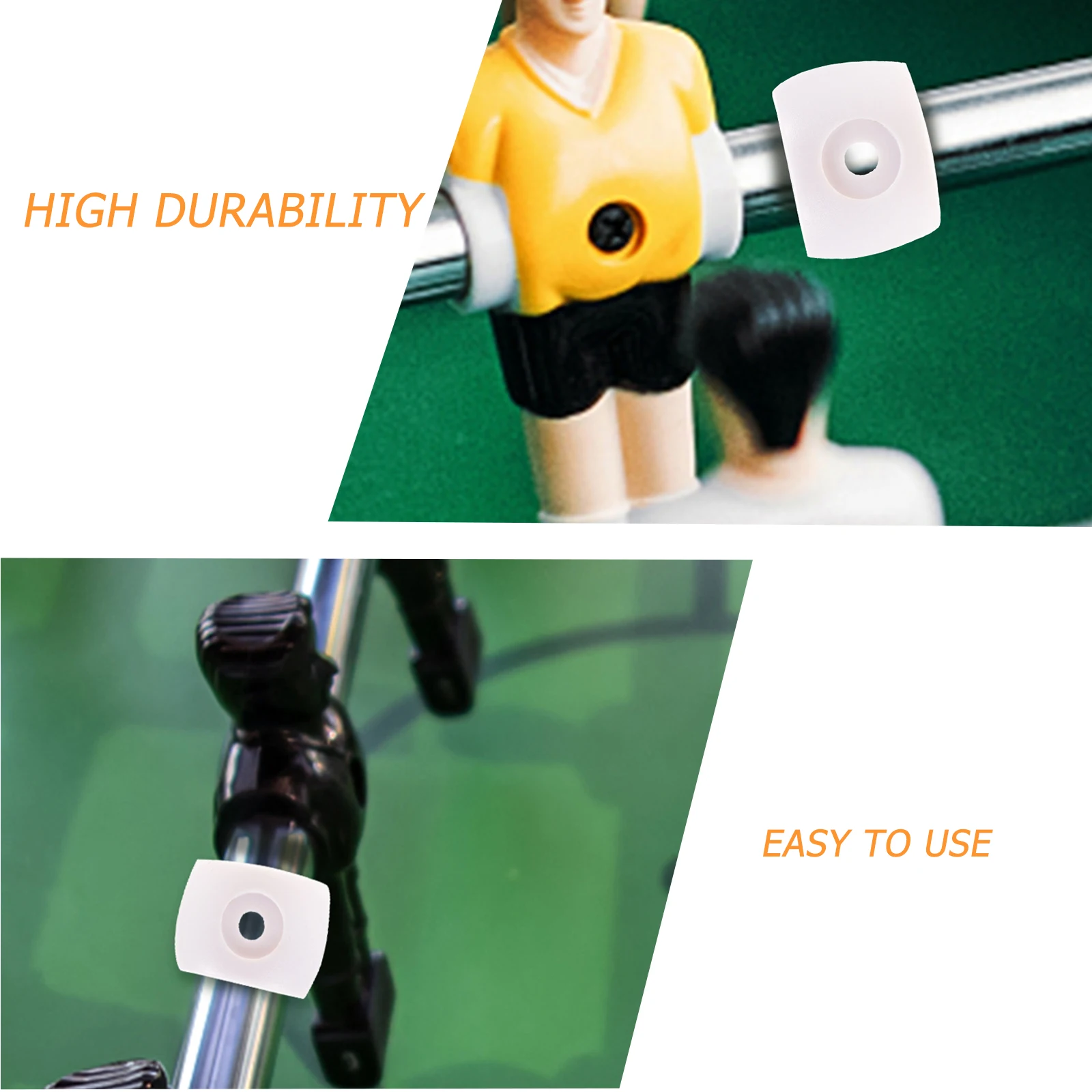 

16pcs Football Table Accessories Foosball Rod Covers End Caps Replacement Durable Pvc Bearing Covers Soccer Machine Parts