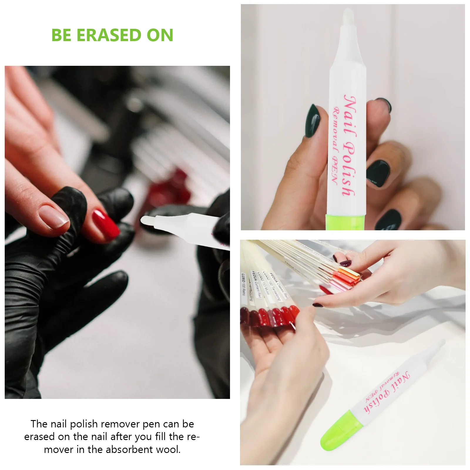 10 قطعة قلم مزيل طلاء الأظافر المحمولة أداة تصحيح مانيكير للحواف النظيفة إزالة سريعة مسمار الفن مجموعة العناية حواف الأظافر تنظيف #4