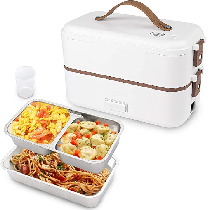 110/220V Portable Rice Cooker Heating Bento Lunch Box Electric Thermal Food Heater Steamer Cooking Container Office Warmer VIP