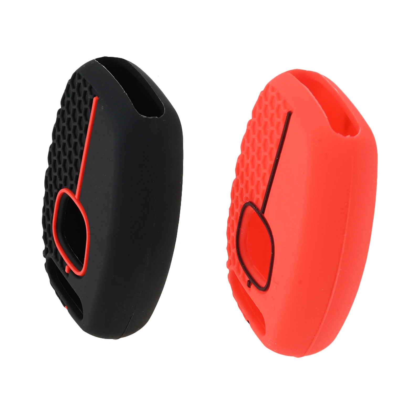 1Pc Black Dot White Red Line Straight Plate 3-Key Car Silicone Keycase Silicone Key Case Cover Remote Fob Shell For Honda Accord